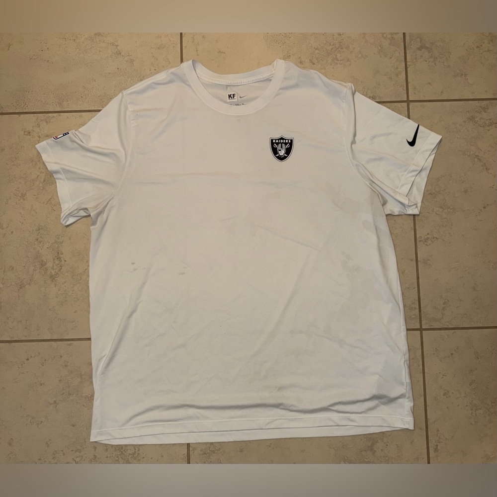 Nike Raiders NFL Dri-FIT "The Nike Tee" Performance Shirt - White - 3XL
